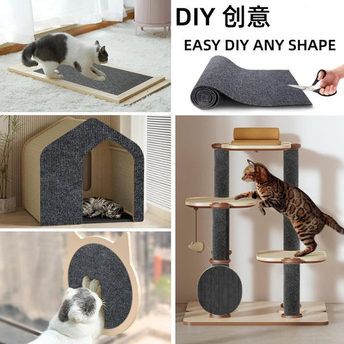 Cross-border Trimmable Self-adhesive Carpet Mat Suitable for Cat Tree Rack Furniture Step Cat Grab Column Covering Pet Supplies